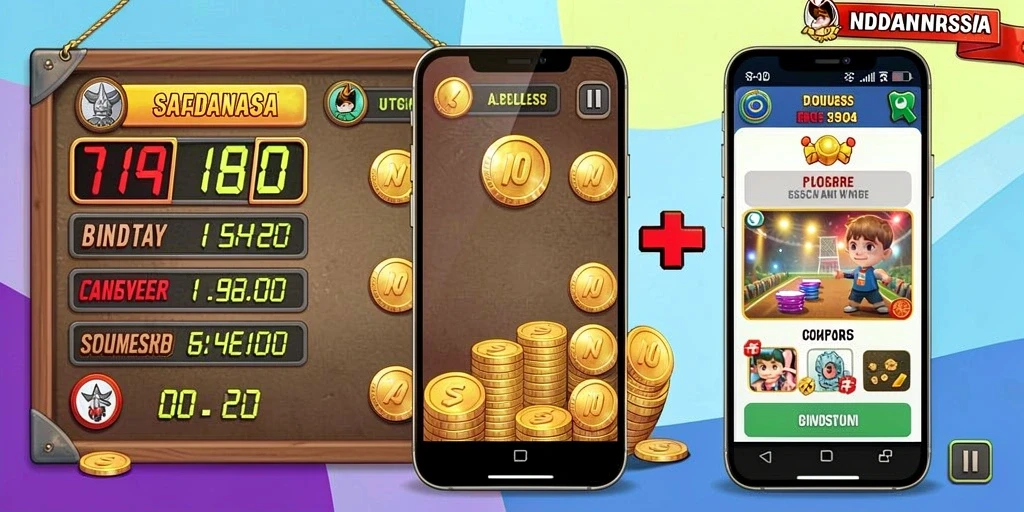 Screenshot kemenangan besar dengan grafik yang menawan.