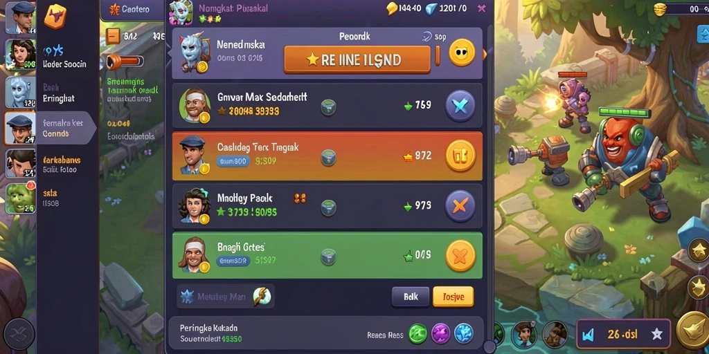Screencapture dari momen kompetisi antar pemain.