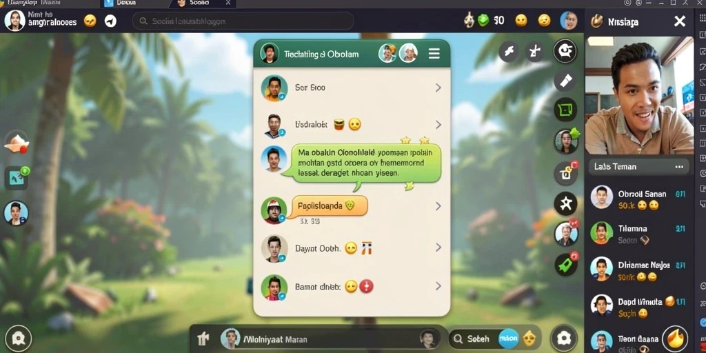 Fitur sosial untuk terhubung dengan pemain lain.